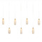 Currey and Company Lighting Currey and Company Parish Antique Brass & Silver Multi-Light Pendant with Oblong Shade 9000-1192