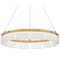 Quoizel Lighting Quoizel Lighting Alice Brushed Gold LED Pendant Light with Curved Panel Shade PCACE2824BRG