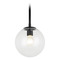 Matteo Lighting Matteo Lighting Novo Black Mini-Pendant Light with Globe Shade C81711BKCL
