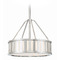 Crystorama Lighting Crystorama Lighting Kendal Polished Nickel Pendant Light with Drum Shade KEN-8303-PN