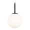 Matteo Lighting Matteo Lighting Novo Black Mini-Pendant Light with Globe Shade C81711BKOP