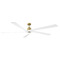 Visual Comfort Fan Collection Visual Comfort Fan Collection Sean Lavin Aspen 84 Burnished Brass Ceiling Fan Without Light 5ASPR84BBS