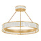 Hudson Valley Lighting Hudson Valley Lighting Halcott Vintage Gold Leaf LED Pendant Light with Drum Shade 6930-VGL
