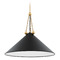 Mitzi by Hudson Valley Mitzi Kalea Brass and Black Large Pendant Light H784701L-AGB/SBK