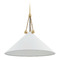 Mitzi by Hudson Valley Mitzi Kalea Brass and White Large Pendant Light H784701L-AGB/SWH
