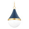 Mitzi by Hudson Valley Mitzi Leanna Small Aged Brass Navy Wall Sconce H787701S-AGB/SNY