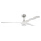 Craftmade Lighting Craftmade Lighting Phoebe White/polished Nickel LED Ceiling Fan with Light PHB60WPLN3-NWF
