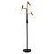 Adesso Home Lighting Adesso Home Sinclair Black and Antique Brass LED Floor Lamp with Globe Shade 3765-01