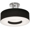 AFX Lighting Afx Lighting Montclair Satin Nickel Semi-Flushmount Light MCF1214MB-BKSF