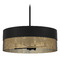Quoizel Lighting Quoizel Lighting Alani Matte Black & Gold Pendant Light with Drum Shade QP6740MBK