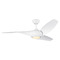 Visual Comfort Fan Collection Topan 52-Inch LED Smart Fan in Matte White by VC Fan Collection 3TNSM52RZWD
