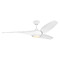 Visual Comfort Fan Collection Topan 60-Inch LED Smart Fan in Matte White by VC Fan Collection 3TNSM60RZWD