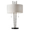 Adesso Home Lighting Adesso Home Anderson Brushed Steel and Black Marble Table Lamp with Drum Shade 4072-22