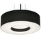 AFX Lighting Afx Lighting Montclair Black Pendant Light with Drum Shade MCP1214MBBK-BK