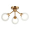 Matteo Lighting Matteo Lighting Solaris Aged Gold Brass LED Flushmount Light X33003AG