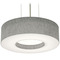 AFX Lighting Afx Lighting Montclair Satin Nickel Pendant Light with Drum Shade MCP1214MBSN-GY