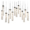 Modern Forms by WAC Lighting Modern Forms Minx Antique Nickel LED Multi-Light Pendant with Rectangle Shade PD-78014L-AN
