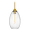 Quoizel Lighting Quoizel Lighting Marza Brushed Gold Mini-Pendant Light with Oblong Shade QPP6756BRG