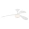 Visual Comfort Fan Collection Drape 58-Inch LED Smart Fan in Matte White by VC Fan Collection 3DPSM58RZWD