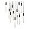 Modern Forms by WAC Lighting Modern Forms Magic Black LED Multi-Light Pendant with Cylindrical Shade PD-35613S-BK