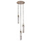 Kalco Lighting Kalco Lighting Flint Winter Brass LED Multi-Light Pendant with Cylindrical Shade 519276WB