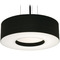 AFX Lighting Afx Lighting Montclair Black Pendant Light with Drum Shade MCP1524MBBK-BK