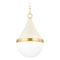 Mitzi by Hudson Valley Mitzi Leanna Large Aged Brass Cream Wall Sconce H787701L-AGB/SCR