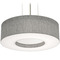 AFX Lighting Afx Lighting Montclair Satin Nickel Pendant Light with Drum Shade MCP1524MBSN-GY