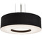AFX Lighting Afx Lighting Montclair Satin Nickel LED Pendant Light with Drum Shade MCP1214LAJUDSN-BK
