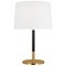 Visual Comfort Studio Collection Monroe Medium Table Lamp in Burnished Brass & Gloss Black by VC Studio KST1041BBSGBK1