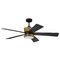 Craftmade Lighting Craftmade Lighting Theiry Flat Black/satin Brass LED Ceiling Fan with Light TRY52FBSB5-NWF