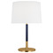 Visual Comfort Studio Collection Monroe Medium Table Lamp in Burnished Brass & Navy by VC Studio KST1041BBSNVY1