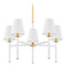 Mitzi by Hudson Valley Mitzi Alana Aged Brass Ceramic White Pendant Light H759805-AGB/SWH