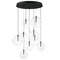 ET2 Lighting Et2 Global Black LED Multi-Light Pendant with Globe Shade E25077-18BK