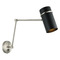 Matteo Lighting Matteo Lighting Cilindro Brushed Nickel & Matte Black Plug and Cord Wall Lamp S17721BNMB