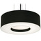 AFX Lighting Afx Lighting Montclair Black LED Pendant Light with Drum Shade MCP1524LAJUDBK-BK