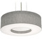 AFX Lighting Afx Lighting Montclair Black LED Pendant Light with Drum Shade MCP1524LAJUDBK-GY