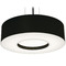 AFX Lighting Afx Lighting Montclair Black Pendant Light with Drum Shade MCP1932MBBK-BK