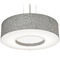 AFX Lighting Afx Lighting Montclair Satin Nickel Pendant Light with Drum Shade MCP1932MBSN-GY