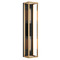 Matteo Lighting Matteo Lighting Shadowbox Black & Aged Gold Brass LED Vertical Bathroom Light S15122BKAG