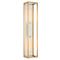 Matteo Lighting Matteo Lighting Shadowbox White & Aged Gold Brass LED Vertical Bathroom Light S15122WHAG