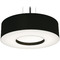 AFX Lighting Afx Lighting Montclair Black LED Pendant Light with Drum Shade MCP1932LAJUDBK-BK