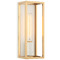 Matteo Lighting Matteo Lighting Shadowbox White & Aged Gold Brass LED Sconce S15141WHAG