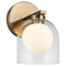 Matteo Lighting Matteo Lighting Derbishone Aged Gold Brass LED Sconce W60701AGCL