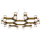 Modern Forms by WAC Lighting Modern Forms Dashe Aged Brass LED Chandelier PD-4536-AB