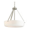 Progress Lighting Progress Lighting Lieon Brushed Nickel Pendant Light with Bowl / Dome Shade P500507-009