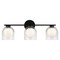 Matteo Lighting Matteo Lighting Derbishone Black LED Bathroom Light W60703BKCL