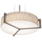 AFX Lighting Afx Lighting Apex Satin Nickel Pendant Light with Drum Shade APP1524MBWG-JT