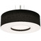 AFX Lighting Afx Lighting Montclair Satin Nickel Pendant Light with Drum Shade MCP2432MBSN-BK