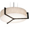 AFX Lighting Afx Lighting Apex Satin Nickel Pendant Light with Drum Shade APP1524MBES-JT
